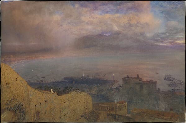 Bay of Naples–A Land of Smouldering Fire — Alfred William Hunt