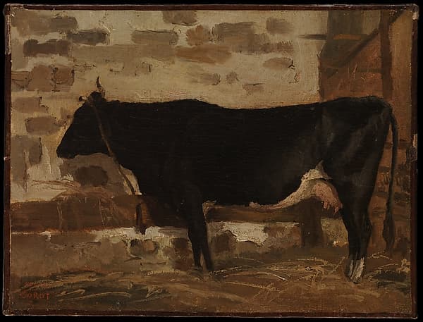 Cow in a Barn — Camille Corot
