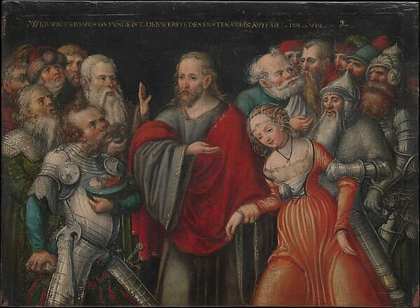 Christ and the Adulteress — Lucas Cranach the Younger and Workshop