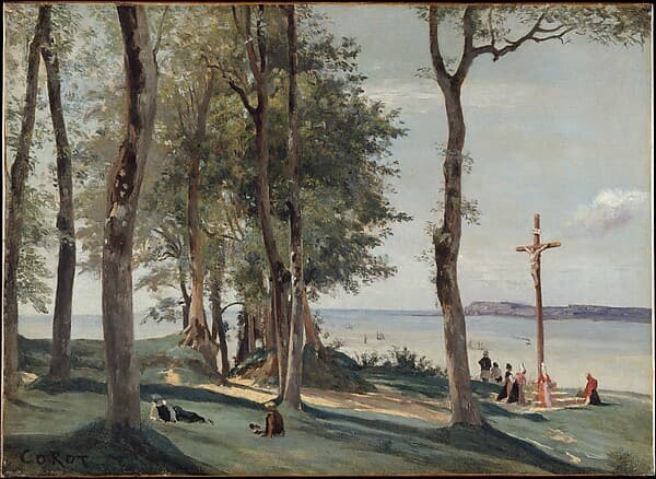 Honfleur: Calvary — Camille Corot
