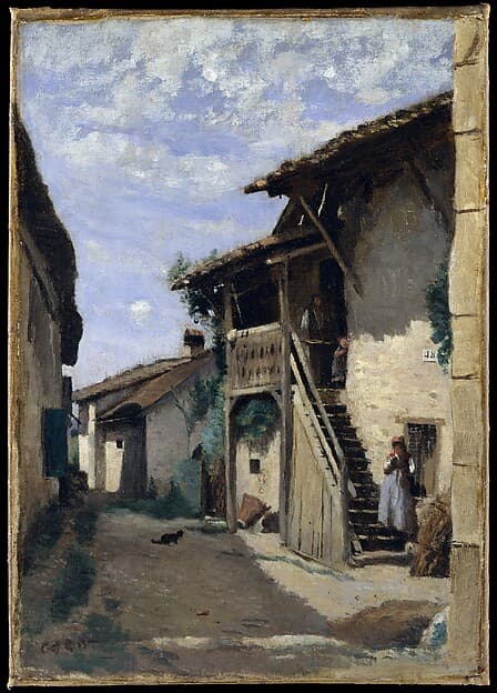 A Village Street: Dardagny — Camille Corot