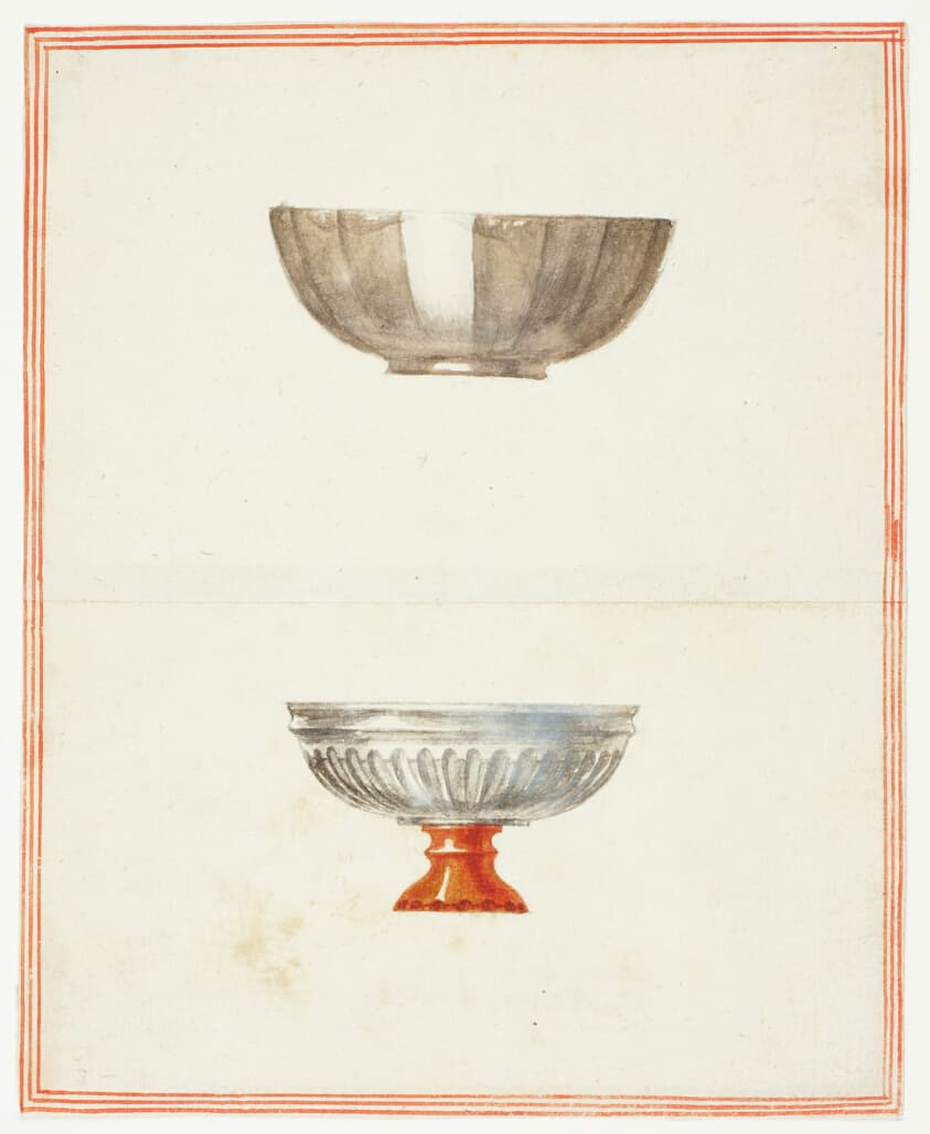 Two Fluted Bowls, One on Base — Giuseppe Grisoni
