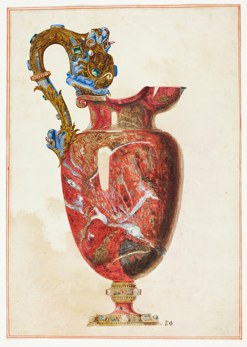 Stone Ewer with Ornate Handle — Giuseppe Grisoni