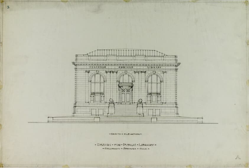 Colorado Springs Public Library, Colorado, Elevation — Peter Joseph Weber