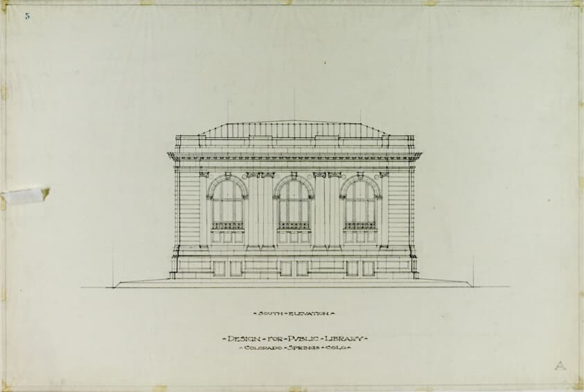 Colorado Springs Public Library, Colorado, Elevation — Peter Joseph Weber