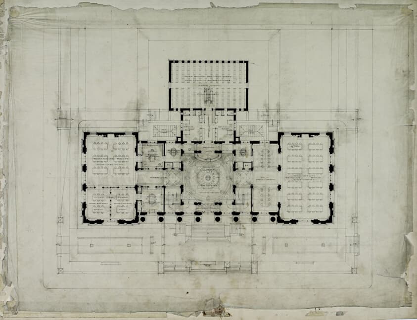 Seattle Public Library, Seattle, Washington, Plan and Furniture Layout — Peter Joseph Weber