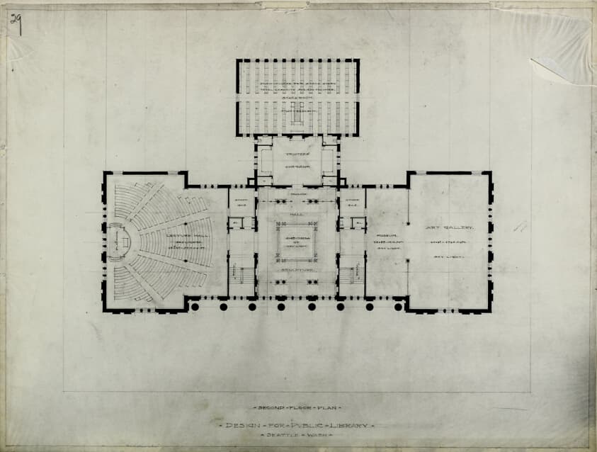 Seattle Public Library, Seattle, Washington, Second Story Plan — Peter Joseph Weber