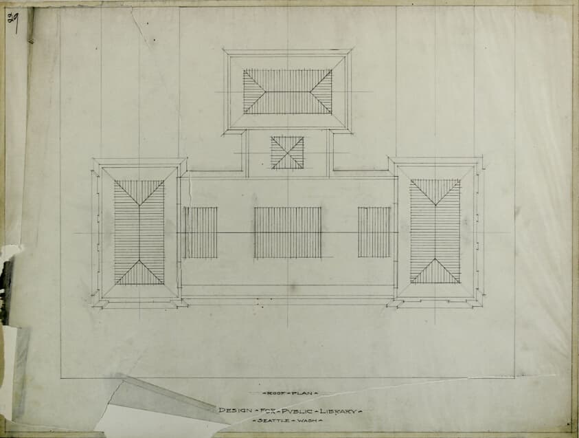 Seattle Public Library, Seattle, Washington, Roof Plan — Peter Joseph Weber
