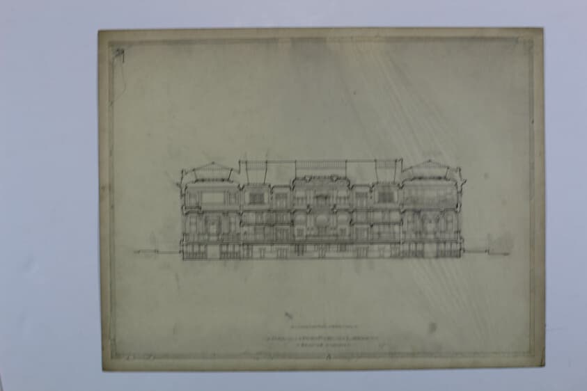 Seattle Public Library, Seattle, Washington, Longitudinal Section — Peter Joseph Weber
