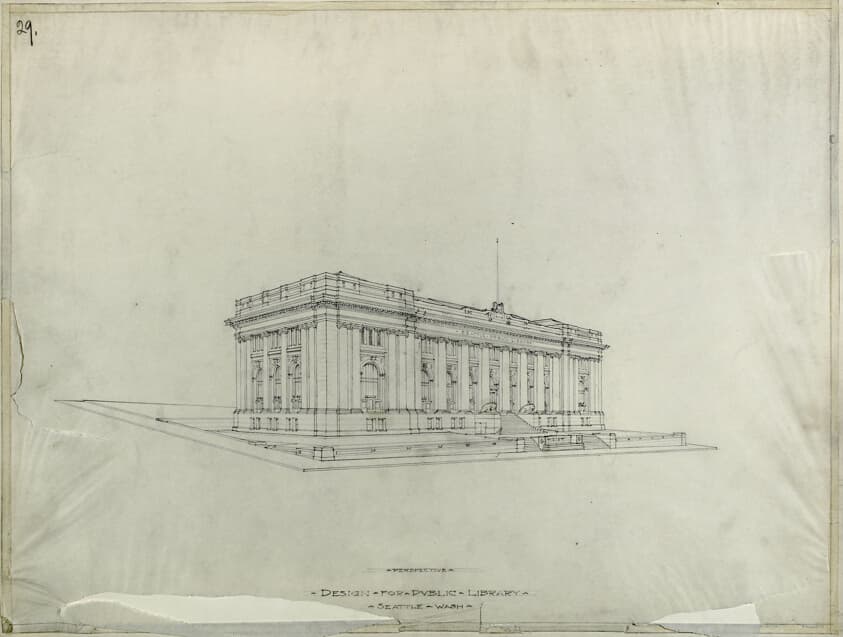 Seattle Public Library, Seattle, Washington, Perspective — Peter Joseph Weber