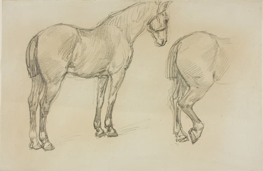 Two Sketches of a Horse — Alphonse Legros