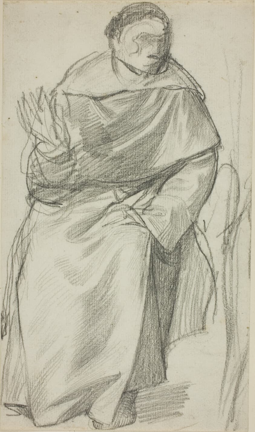 A Seated Monk — Alphonse Legros