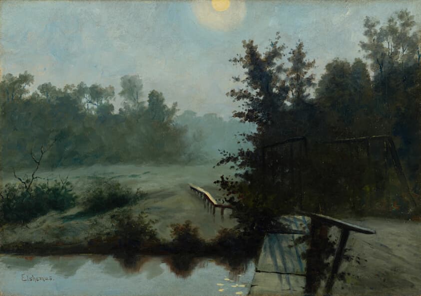Bridge in Moonlight — Louis Michel Eilshemius