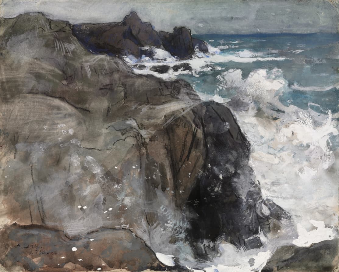 Storm on the Island of Yeu — Auguste Louis Lepère