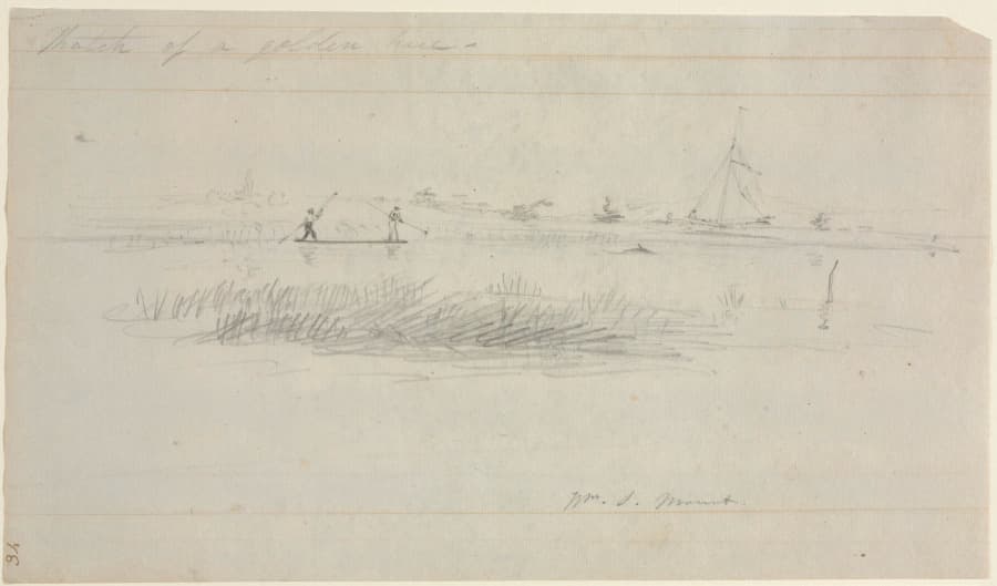 Eel Spearing at Setauket, Long Island, New York — William Sidney Mount