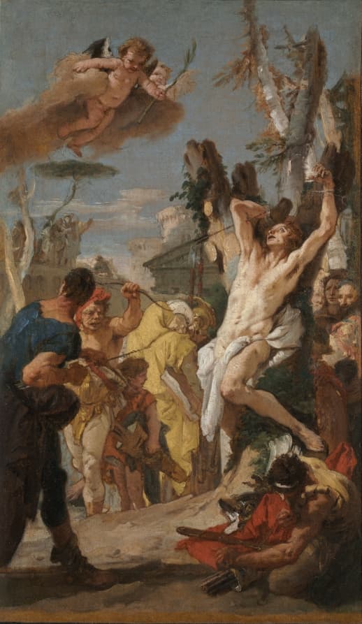 Study for "The Martyrdom of Saint Sebastian" (for the Augustinian monastery at Diessen, Germany) — Giovanni Battista Tiepolo