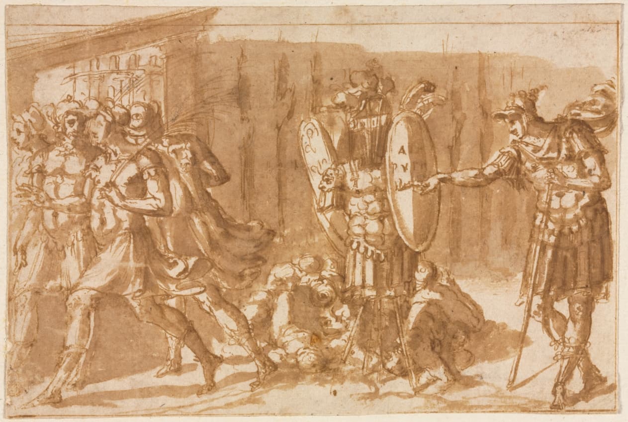 Victorious Soldiers with Trophy — Pellegrino Tibaldi