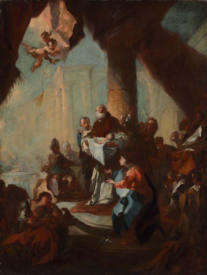 Study for "The Presentation of Christ in the Temple" (for Saint Ulrich, Vienna) — Franz Anton Maulbertsch