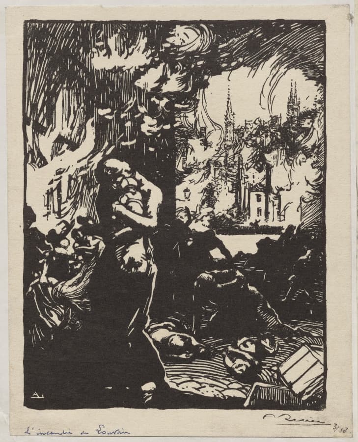 L'Incendie de Louvain — Auguste Louis Lepère