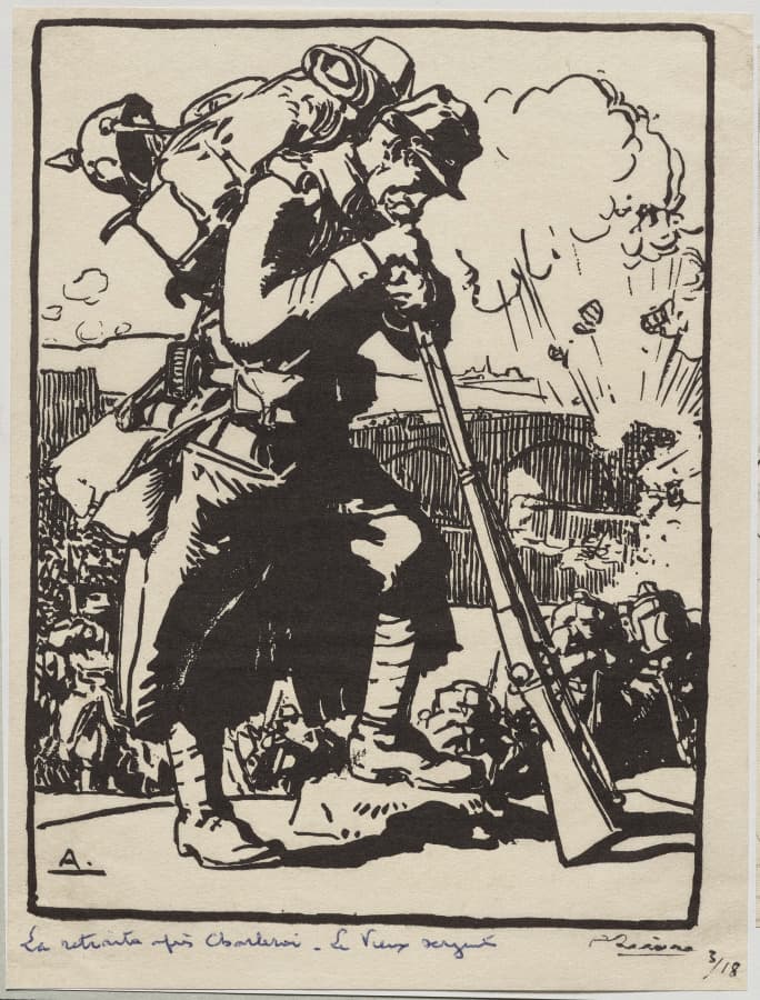 La Retraite après Charleroi... — Auguste Louis Lepère