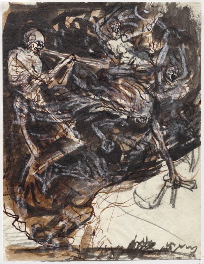 La Mort et les Passions fondant sur la terre — Auguste Louis Lepère