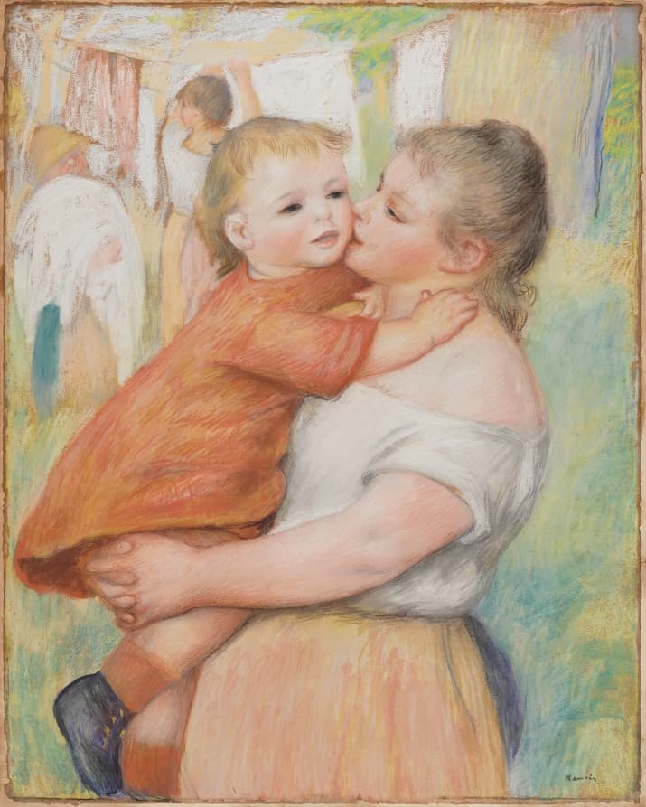 Laundress and Her Child (Aline and Pierre) — Pierre-Auguste Renoir