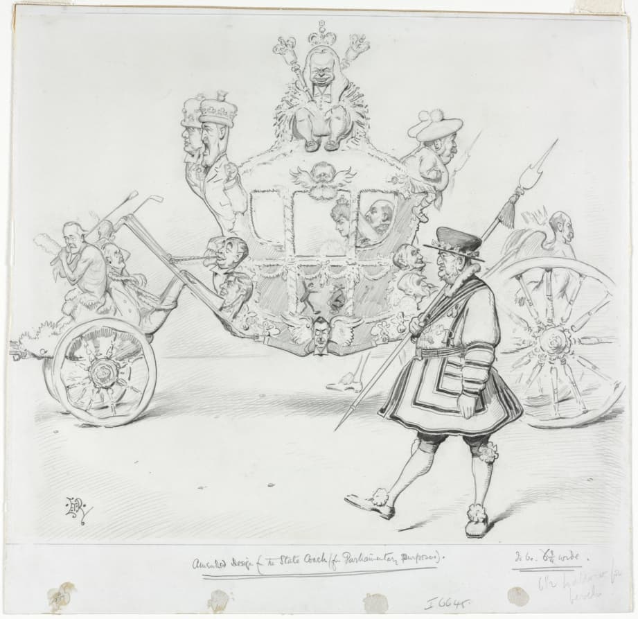 The Stagecoach for Parliamentary Purposes (recto) — Edward Tennyson Reed