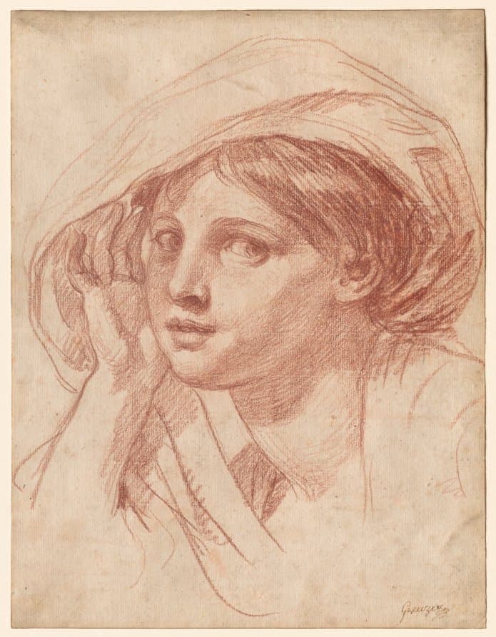 Head of a Young Woman — Jean-Baptiste Greuze
