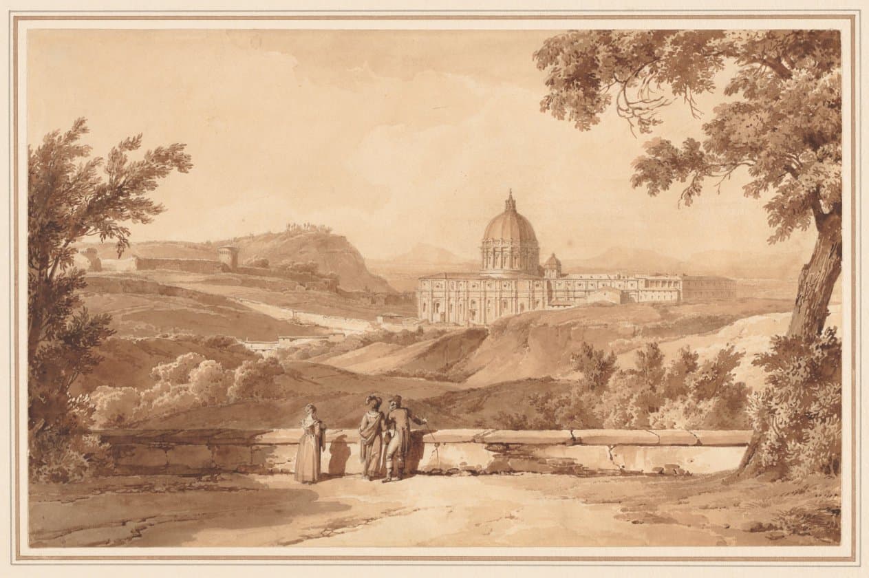 View of St. Peters, Rome — Achille Etna Michallon