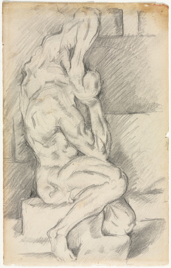 Paul Cezanne — Sketch of Anatomical Sculpture (recto)