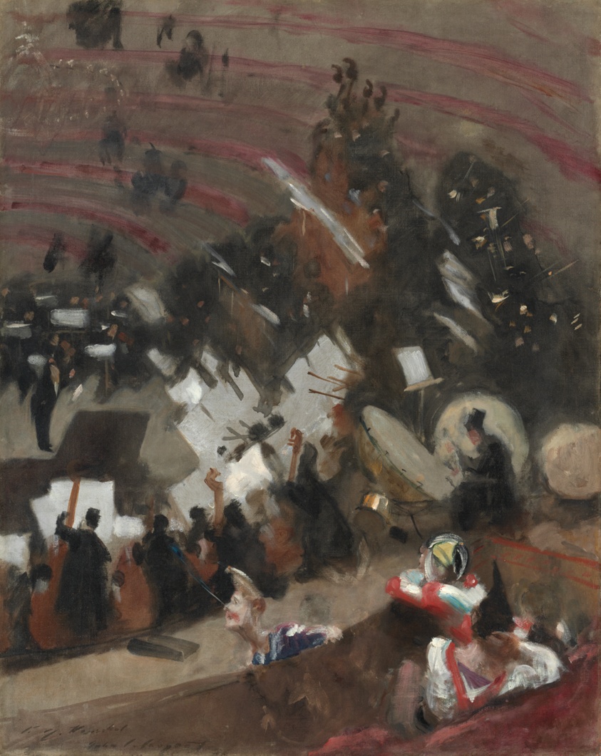 John Singer Sargent (American, 1856–1925) — Rehearsal of the Pasdeloup Orchestra at the Cirque d'Hiver
